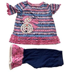 nursery rhyme snowman pant set